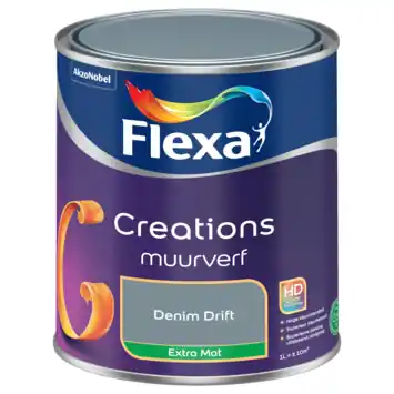 Flexa Creations muurverf denim drift extra mat 1 liter