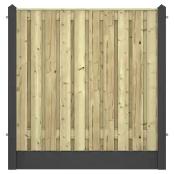 Hout beton schutting grenen hout antraciet per meter