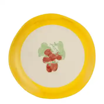 Dinerbord fruit geel - h2,5xd26 cm