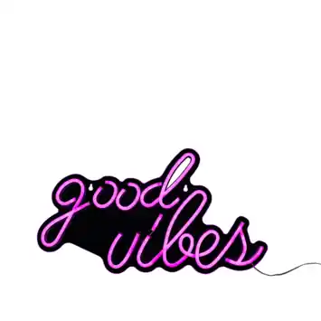 Neon wandlamp Good Vibes 42x24cm