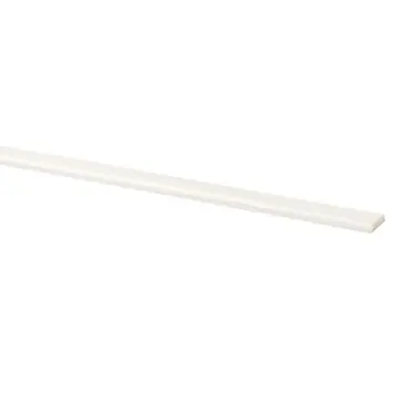 Afdeklijst grenen 4x18 mm wit lengte 270 cm