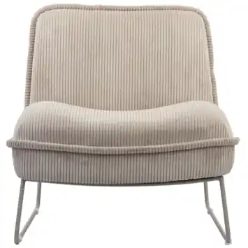 KARWEI fauteuil Amber beige ribstof