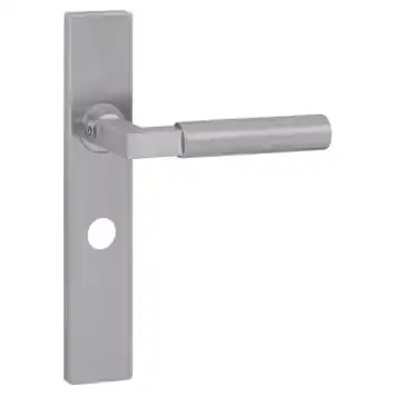 Karwei deurkruk set Fulham recht schild vrij-bezet sluiting 63/8 mm RVS