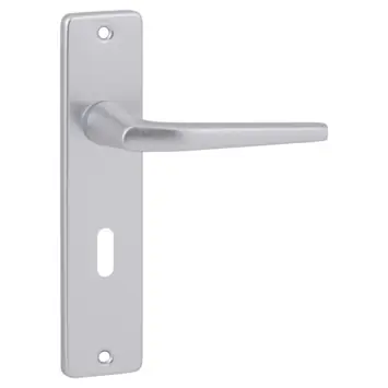 Karwei deurkruk set Daan recht schild sleutelgat 56 mm aluminium
