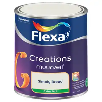 Flexa creations muurverf simply bread extra mat 1 liter