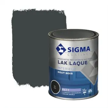Sigma Interieur binnenlak mat RAL 7021 zwartgrijs 750 ml