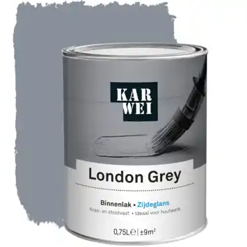KARWEI binnenlak zijdeglans london grey 750 ml