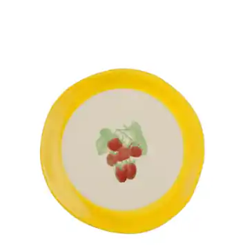 Ontbijtbord fruit geel - h2xd20 cm