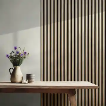 Lattenwand Melbourne 260x52 cm licht eiken, dikte 9,7 mm 2 stuks per pak