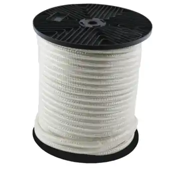 Ledent gevlochten touw wit nylon 4 mm 50 m