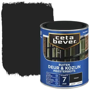 CetaBever Meesterbeits Deur & Kozijn zijdeglans dekkend zwart 750 ml