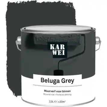 KARWEI muurverf beluga grey mat 2,5 liter