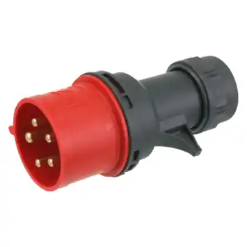 Cee Stekker 5-polig RA 32 A 400 V Rood