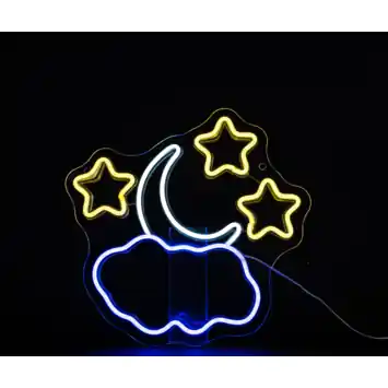 Neon wandlamp Maan 32,5x31cm