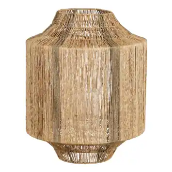 Lantaarn jute d.groen - h51xd40 cm