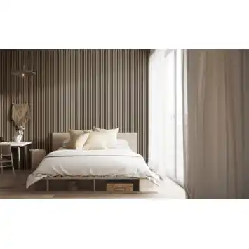 Lattenwand vilt op vilt licht bruin  260 x 52,5 cm dikte 9+9 mm 2.73m²