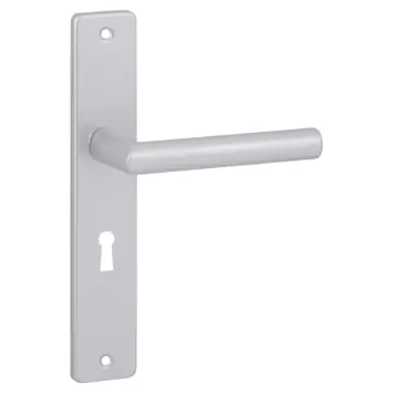 Karwei deurkruk set Greece recht schild sleutelgat 56 mm ANOX aluminium mat