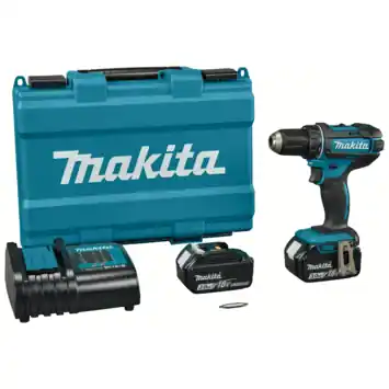 Makita accuboormachine DDF482SFE + 2 accu's 3.0Ah en snellader