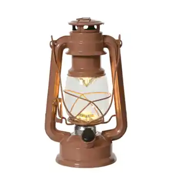 Lantaarn LED 24,5cm terra kleur