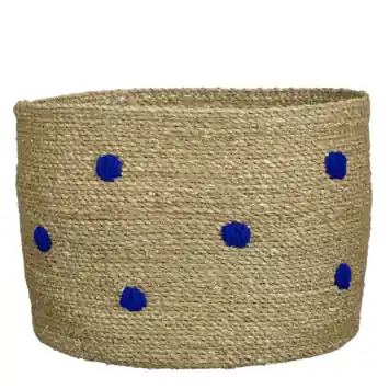 Mand rond licht bruin - h30,5xd38cm