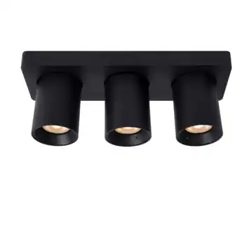 Lucide NIGEL plafondspot LED Dim to warm GU10 2200K/3000K Zwart