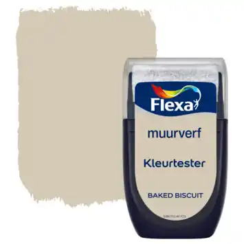 Flexa Creations muurverf kleurtester mat baked biscuit 30 ml