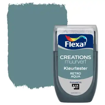 Flexa Creations muurverf Kleurtester Retro Aqua 30ml