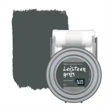 Karwei Kleurtester muurverf mat leisteen grijs 55 ml