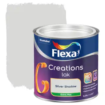 Flexa Creations binnenlak extra mat silver shadow 250 ml