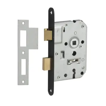 Nemef 1200 serie insteekslot dag-/nachtslot met zwarte voorplaat Doorn 50mm PC55mm