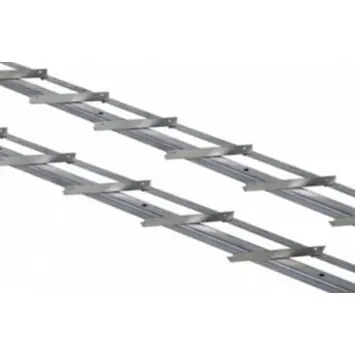 Draaibare lamelgeleider RVS 220 cm 2 stuks
