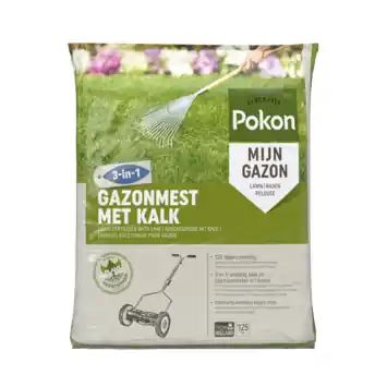 Pokon gazonmest met kalk 8,4 kg voor 125 m²