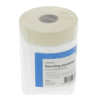 KARWEI afplaktape met afdekfolie navulling 33mx55cm