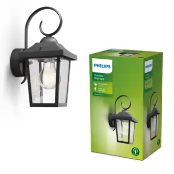 Philips wandlamp voor buiten Buzzard MyGarden 60W LED verlichting zwart