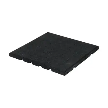 Rubber terrastegel zwart 50 x 50 cm