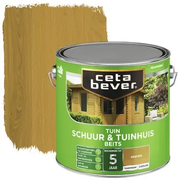 CetaBever Tuinbeits Schuur & Tuinhuis zijdeglans transparant grenen 2,5 liter