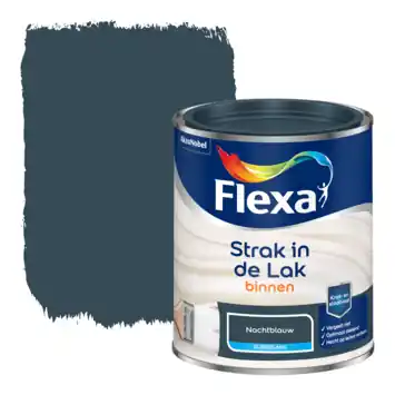 Flexa Strak in de Lak binnenlak zijdeglans nachtblauw 750 ml