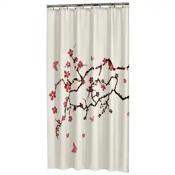 Sealskin Blossom douchegordijn rood 180 x 200 cm