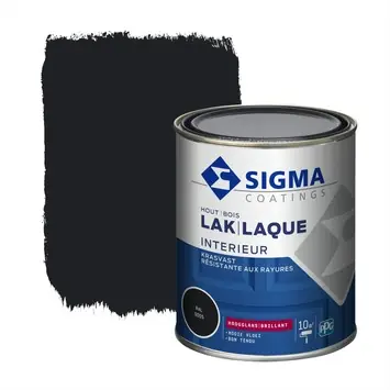 Sigma Interieur binnenlak hoogglans RAL 9005 gitzwart 750 ml