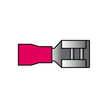 Carpoint Vlakstekkerhuls 541 Rood 6.3x0.8mm 10 Stuks