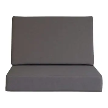 Kussenset Recht Taupe rug- & zitkussen