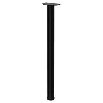 Duraline tafelpoot rond verstelbaar zwart Ø5x70x72 cm