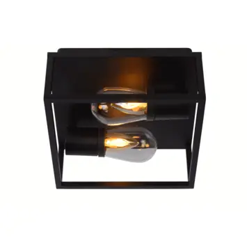 Lucide badkamer plafonnière Carlyn IP54 zwart