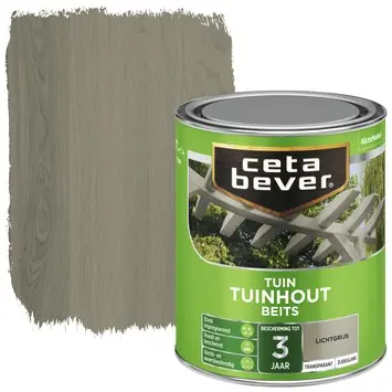 CetaBever Tuinhoutbeits zijdeglans transparant lichtgrijs 750 ml