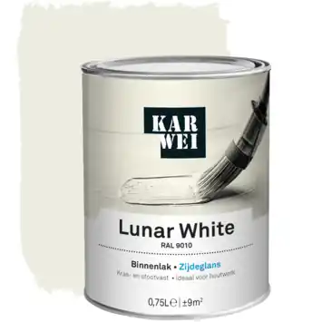 KARWEI binnenlak zijdeglans RAL 9010 lunar white 750 ml