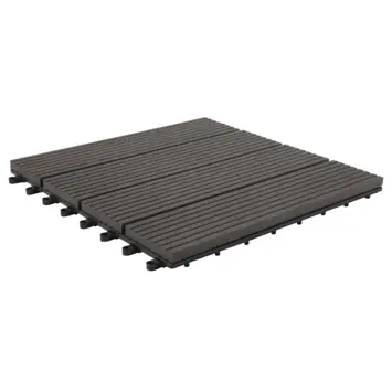 Balkontegel HKC antraciet 30 x 30 cm - 6 stuks