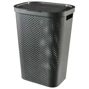 Curver Infinity Dots Wasbox licht grijs 60l incl. deksel