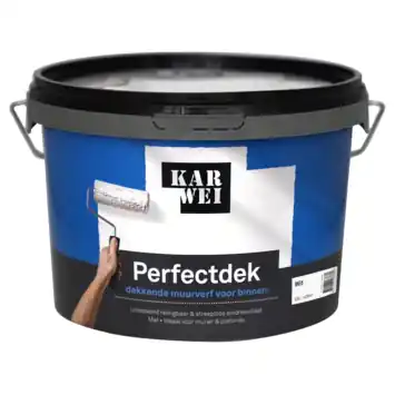KARWEI Perfectdek muur en plafondverf mat binnen wit 2,5 liter