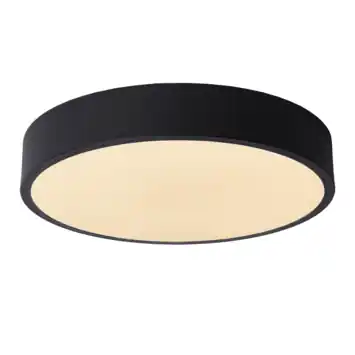 Lucide UNAR plafonnière Ø 30 cm LED dimb. 2700K 3 StepDim Zwart
