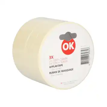 OK set met 3 schilderstapes (2 stuks 18 mm) (1 stuk 36 mm)